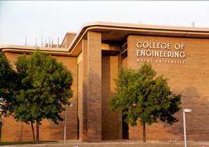 College of Engineering exterior with signage